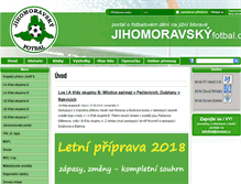 Tablet Screenshot of jihomoravskyfotbal.cz